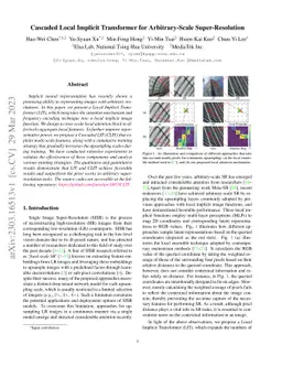 Cascaded Local Implicit Transformer for Arbitrary-Scale Super-Resolution