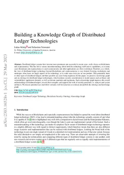Building a Knowledge Graph of Distributed Ledger Technologies