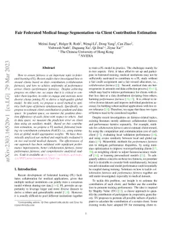 Fair Federated Medical Image Segmentation via Client Contribution
  Estimation