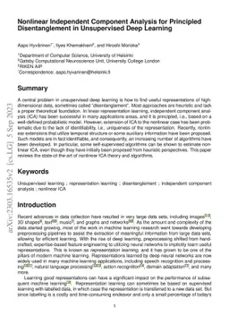 Nonlinear Independent Component Analysis for Principled Disentanglement
  in Unsupervised Deep Learning