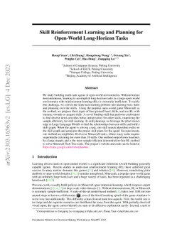 Skill Reinforcement Learning and Planning for Open-World Long-Horizon
  Tasks