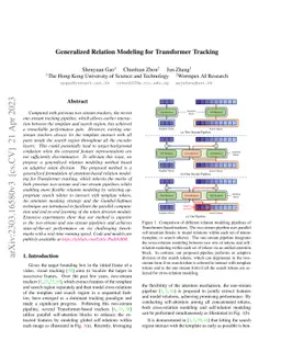 Generalized Relation Modeling for Transformer Tracking