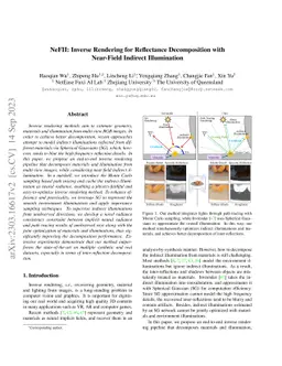 NeFII: Inverse Rendering for Reflectance Decomposition with Near-Field
  Indirect Illumination