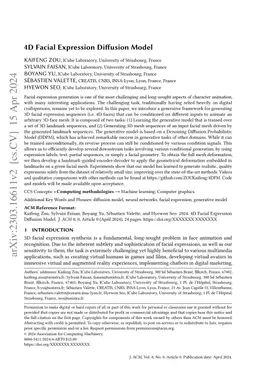 4D Facial Expression Diffusion Model