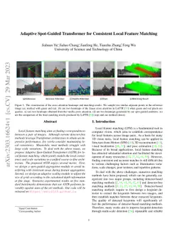 Adaptive Spot-Guided Transformer for Consistent Local Feature Matching