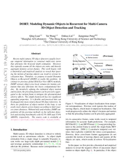 DORT: Modeling Dynamic Objects in Recurrent for Multi-Camera 3D Object
  Detection and Tracking