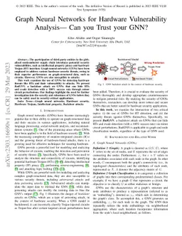 Graph Neural Networks for Hardware Vulnerability Analysis -- Can you
  Trust your GNN?