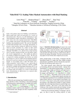 VideoMAE V2: Scaling Video Masked Autoencoders with Dual Masking