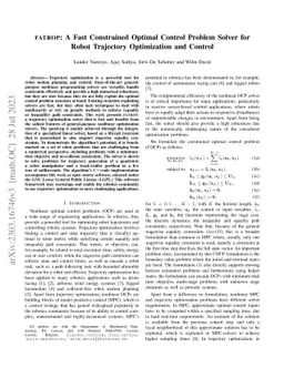 FATROP : A Fast Constrained Optimal Control Problem Solver for Robot
  Trajectory Optimization and Control