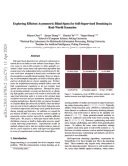 Exploring Efficient Asymmetric Blind-Spots for Self-Supervised Denoising
  in Real-World Scenarios