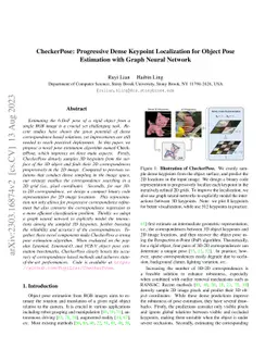 CheckerPose: Progressive Dense Keypoint Localization for Object Pose
  Estimation with Graph Neural Network
