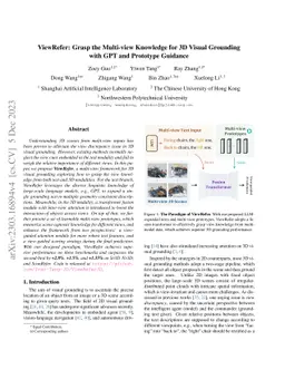 ViewRefer: Grasp the Multi-view Knowledge for 3D Visual Grounding with
  GPT and Prototype Guidance