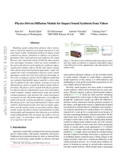 Physics-Driven Diffusion Models for Impact Sound Synthesis from Videos