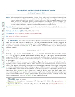 Leveraging joint sparsity in hierarchical Bayesian learning