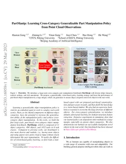 PartManip: Learning Cross-Category Generalizable Part Manipulation
  Policy from Point Cloud Observations