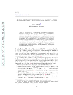 Sparse joint shift in multinomial classification
