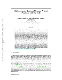 Highly Accurate Quantum Chemical Property Prediction with Uni-Mol+
