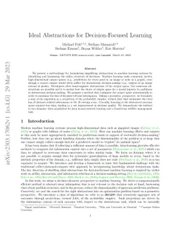 Ideal Abstractions for Decision-Focused Learning