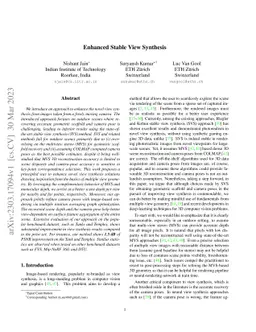 Enhanced Stable View Synthesis