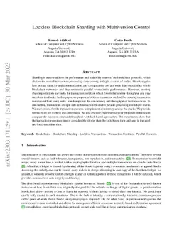 Lockless Blockchain Sharding with Multiversion Control