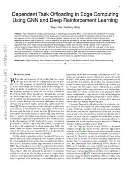 Dependent Task Offloading in Edge Computing Using GNN and Deep
  Reinforcement Learning
