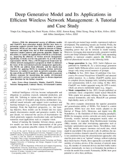 Deep Generative Model and Its Applications in Efficient Wireless Network
  Management: A Tutorial and Case Study