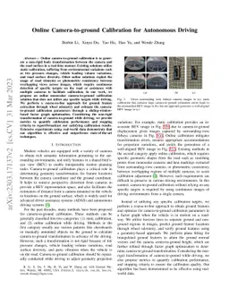 Online Camera-to-ground Calibration for Autonomous Driving