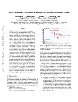 DAMO-StreamNet: Optimizing Streaming Perception in Autonomous Driving