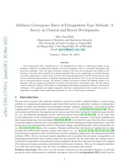 Sublinear Convergence Rates of Extragradient-Type Methods: A Survey on
  Classical and Recent Developments