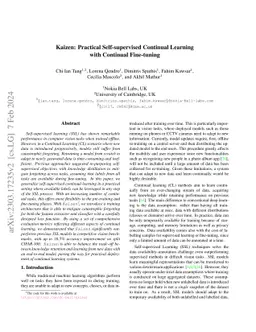 Kaizen: Practical Self-supervised Continual Learning with Continual
  Fine-tuning