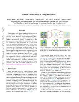 Masked Autoencoders as Image Processors