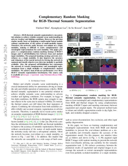 Complementary Random Masking for RGB-Thermal Semantic Segmentation