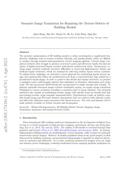 Semantic Image Translation for Repairing the Texture Defects of Building
  Models