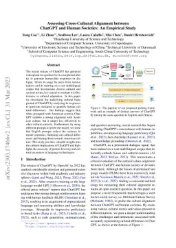 Assessing Cross-Cultural Alignment between ChatGPT and Human Societies:
  An Empirical Study