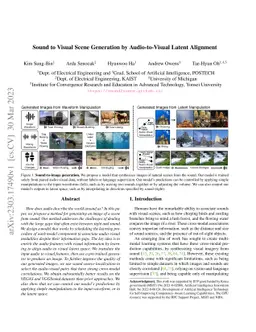 Sound to Visual Scene Generation by Audio-to-Visual Latent Alignment