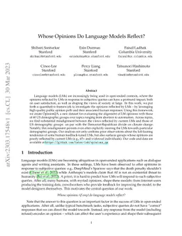 Whose Opinions Do Language Models Reflect?