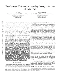 Non-Invasive Fairness in Learning through the Lens of Data Drift