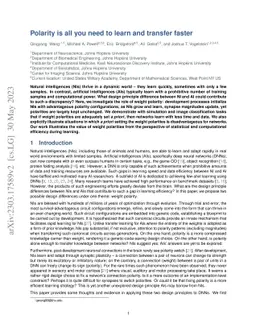 Polarity is all you need to learn and transfer faster