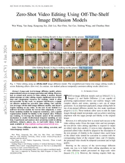 Zero-Shot Video Editing Using Off-The-Shelf Image Diffusion Models