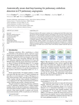 Anatomically aware dual-hop learning for pulmonary embolism detection in
  CT pulmonary angiograms