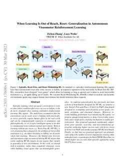 When Learning Is Out of Reach, Reset: Generalization in Autonomous
  Visuomotor Reinforcement Learning