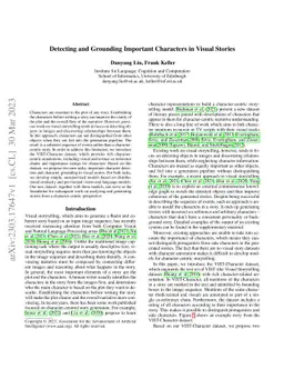 Detecting and Grounding Important Characters in Visual Stories