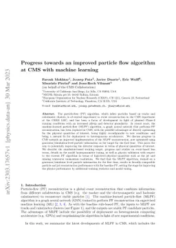 Progress towards an improved particle flow algorithm at CMS with machine
  learning