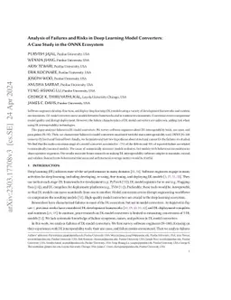 Analysis of Failures and Risks in Deep Learning Model Converters: A Case
  Study in the ONNX Ecosystem