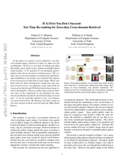 If At First You Don't Succeed: Test Time Re-ranking for Zero-shot, Cross-domain Retrieval