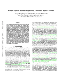 Scalable Bayesian Meta-Learning through Generalized Implicit Gradients