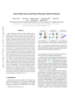 Semi-Weakly Supervised Object Kinematic Motion Prediction