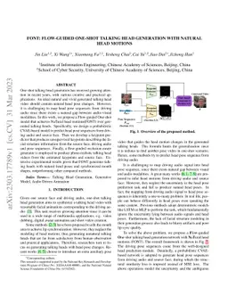 FONT: Flow-guided One-shot Talking Head Generation with Natural Head
  Motions