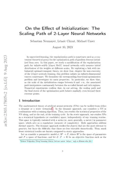 On the Effect of Initialization: The Scaling Path of 2-Layer Neural
  Networks