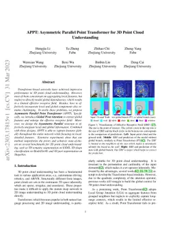 APPT : Asymmetric Parallel Point Transformer for 3D Point Cloud
  Understanding